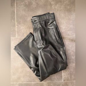 Vegan Leather Abercrombie & Fitch straight leg pants NWOT